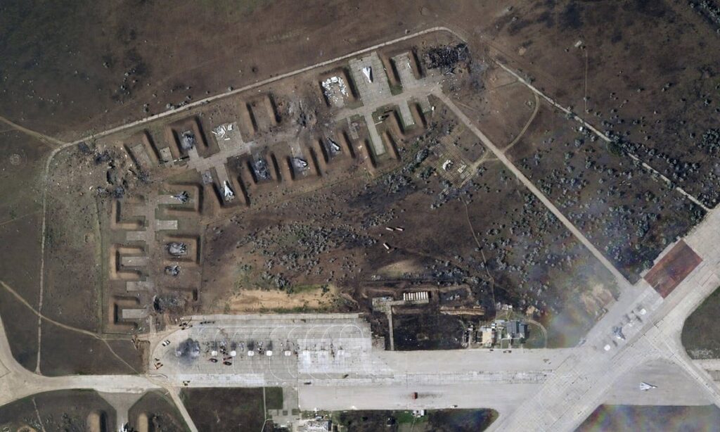 Satellite Pics Show Russian Airbase Before And After Suspected Ukrainian Attack