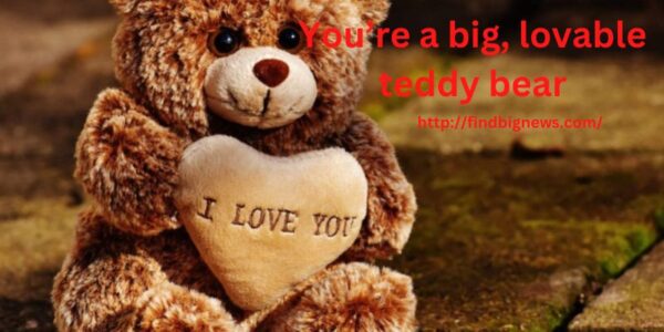 You’re a big, lovable teddy bear.
